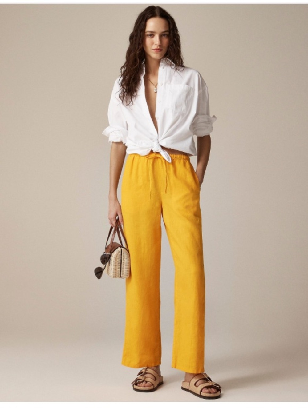 NWOT J.Crew Soleil Pants in Linen